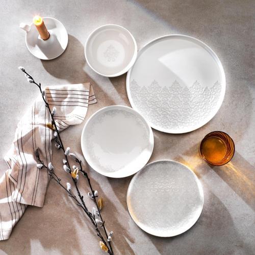 Dolce Yemek Takımı 24 Parça-Gri