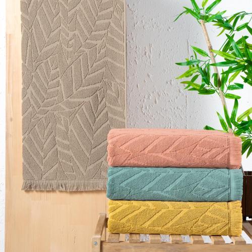 Home Modern 50x90 Jakarlı Havlu 1 Parça-Bej