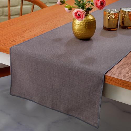 Home Bianca Keten Polyester Runner 40x160 Cm-Gri