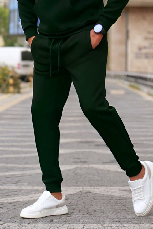 Erkek 3 İplik İçi Pamuklu Şardonlu Lastikli Paça Jogger Kışlık Eşofman Altı