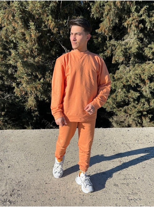 Erkek Orange Bisiklet Yaka Eşofman Takımı Regular Fit