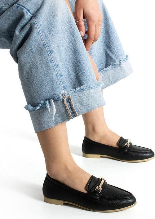 Kadın Babet Siyah Toka Detaylı Şık Rahat Hafif Günlük Ayakkabı