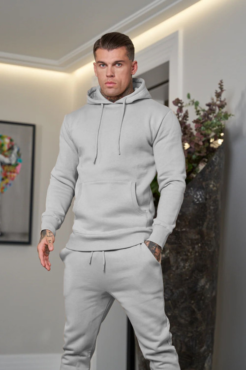 Erkek 3 İplik İçi Pamuklu Bol Basic Jogger Paçası Lastikli Eşofman Takımı