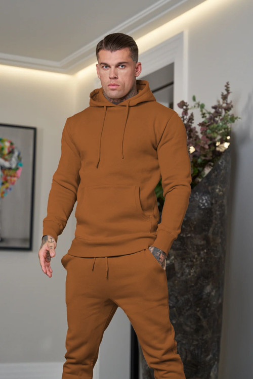 Erkek 3 İplik İçi Pamuklu Bol Basic Jogger Paçası Lastikli Eşofman Takımı