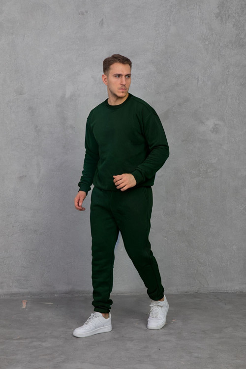 Erkek Bisiklet Yaka Oversize Salaş Bol Eşofman Takımı