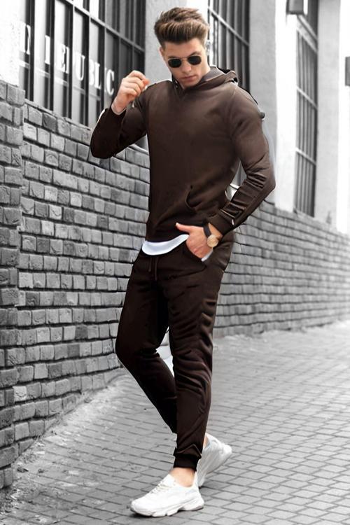 Erkek Bol Kalıp Kalın Rahat Pamuklu Eşofman Takımı Elegance Quality