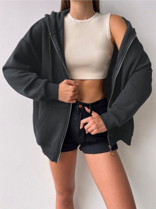 Kadın Füme Bol Salaş Basic Model Baskısız Hırka