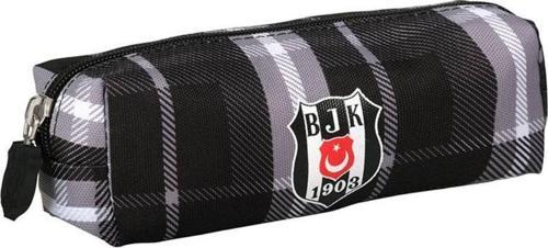 Bjk Lisanslı Ekoseli Beşiktaş Kalemlik Tek Gözlü Kalem Çantası