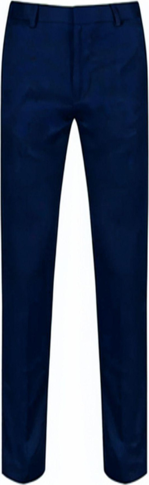 Erkek Dokuma Kumaş Rahat Kalıp Yüksek Bel Cepli Lise Boy Lacivert Okul Pantolonu