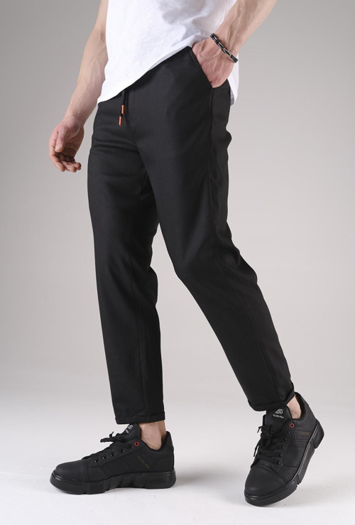 Erkek Beli Lastikli Likralı Duble Premium Jogger Kumaş Pantolon