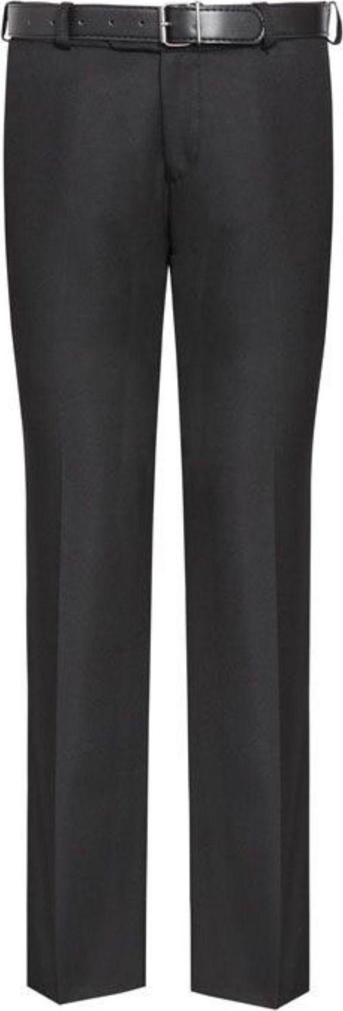 Erkek Lise Boy Dokuma Kumaş Regular Yüksek Bel Siyah Okul Pantolonu