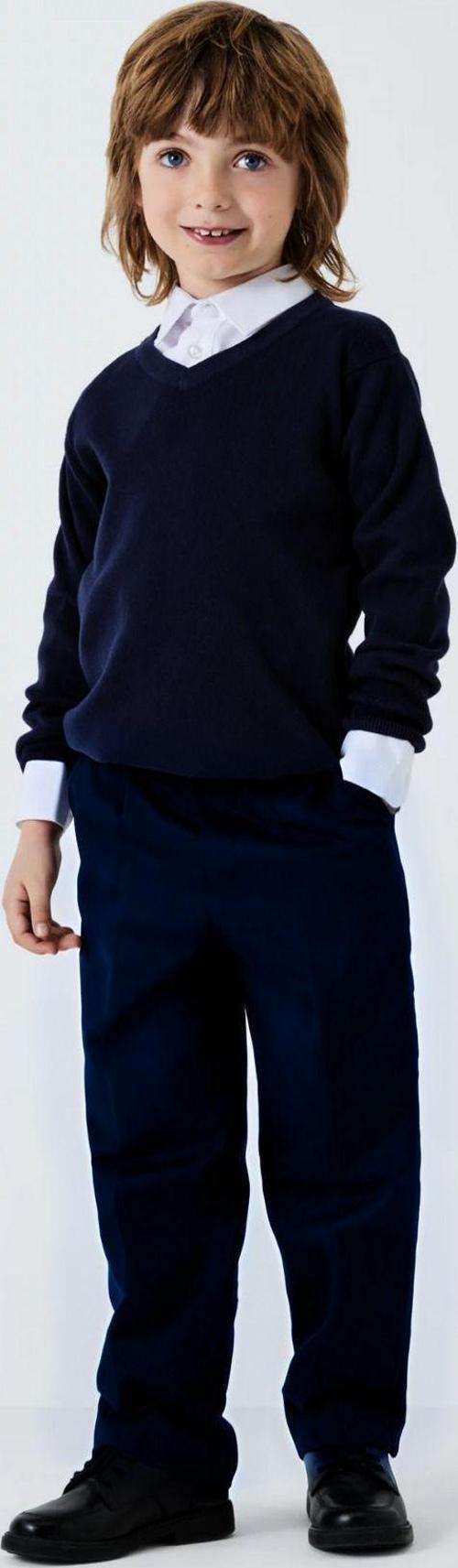 Çocuk Lacivert Eşofman Belli Rahat Kalıp Kumaş Okul Pantolonu