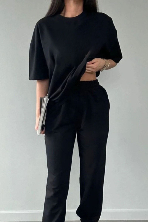 Kadın Penye Rahat Oversize Pijama Takımı