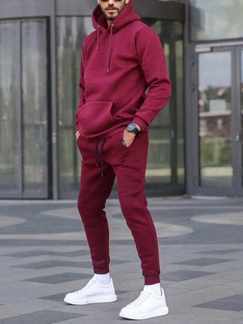 Erkek 3 Iplik Bordo Pırate Eşofman Takımı