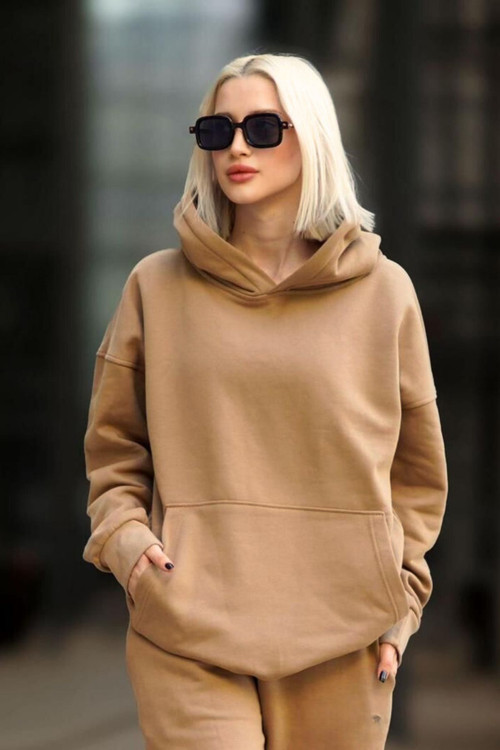 Baybayan Oversize Kapşonlu Hoodie Sweatshirt