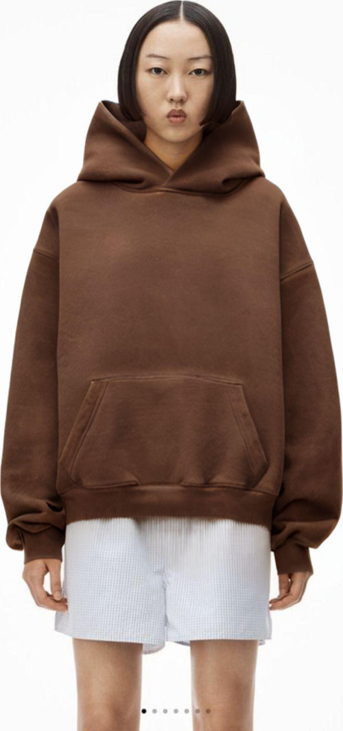 Kadın Kanguru Cep Regular Kalıp 3 İplik Şardonlu Baskısız Okul Sweatshirt