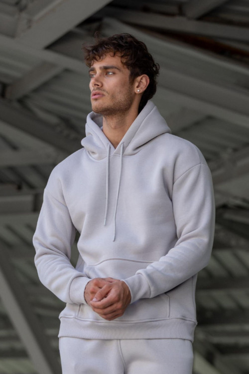 Erkek Ribanalı Bisiklet Yaka Sweatshirt 3 İplik