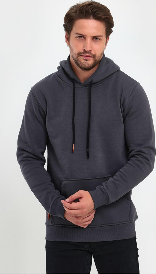 Erkek Kapşonlu Kanguru Cep Sweatshirt