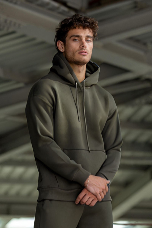 Erkek Ribanalı Bisiklet Yaka Sweatshirt 3 İplik