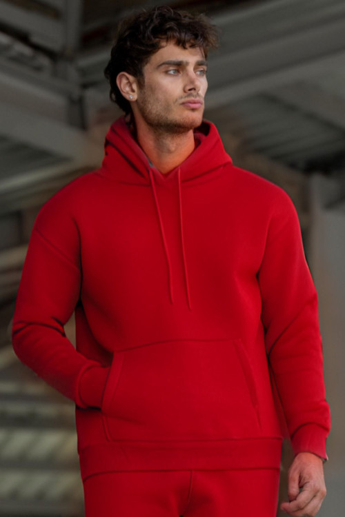 Erkek Ribanalı Bisiklet Yaka Sweatshirt 3 İplik