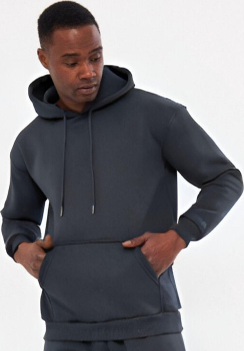 3İplik Bisiklet Yaka Kalın Sweatshirt Pamuklu