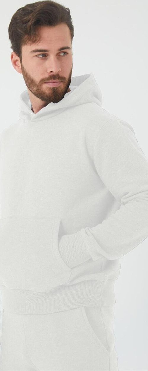 Erkek 3 İplik Kapşonlu Kanguru Cep 3 İplik Şardonlu Sweatshirt