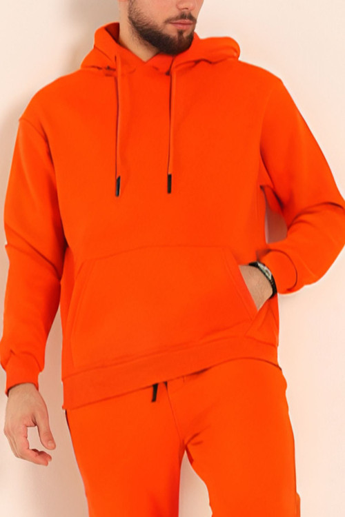 Erkek Rahat Kalın Pamuklu Kışlık Sweatshirt