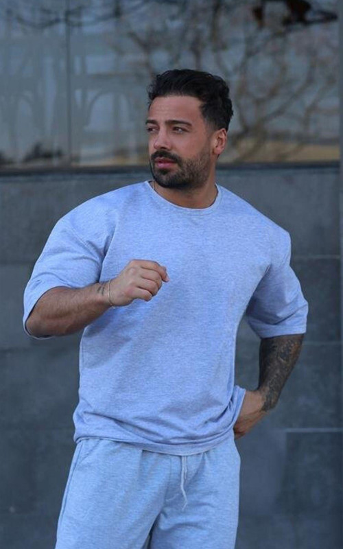 Erkek Oversize Pamuklu Nefes Alan T-Shirt