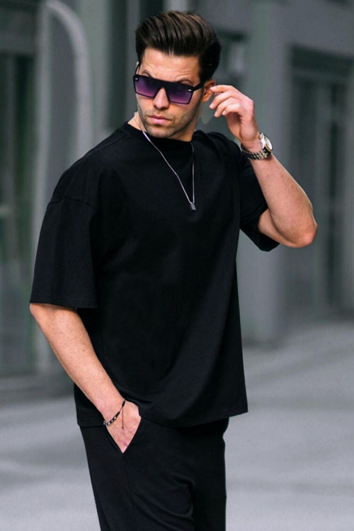 Erkek Oversize Penye Nefes Alan T-Shirt