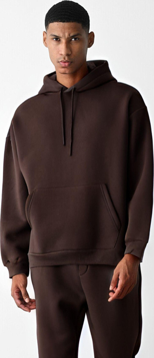 Erkek Kapşonlu Kanguru Cep Kışlık Sweatshirt