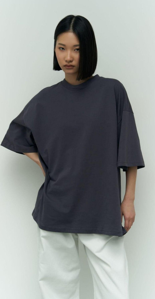 Kadın Oversize Nefes Alan Bol Kesim Kısa Kollu T-Shirt