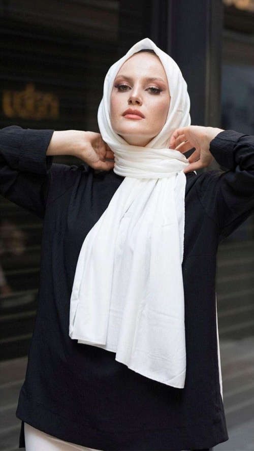 Kadın Kaliteli Tesettür Hijab İç Göstermez Terletmez Penye Şal