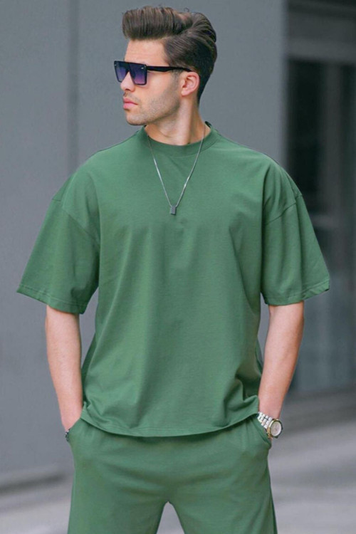 Erkek Oversize Penye Nefes Alan T-Shirt