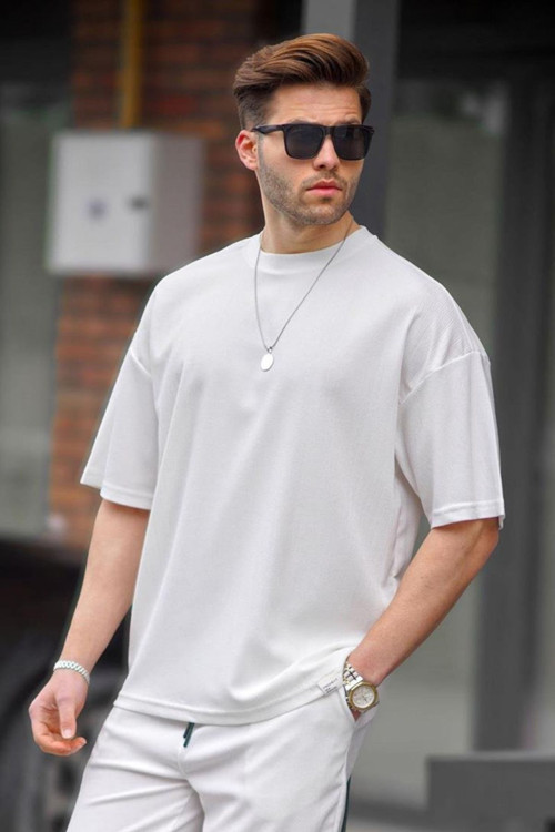 Erkek Oversize Penye Rahat Yazlık Kısa Kollu T-Shirt