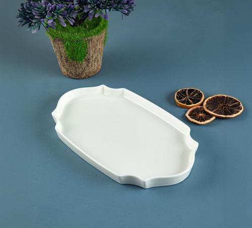 Lunar Kare Oval Servis Tabağı 25 cm