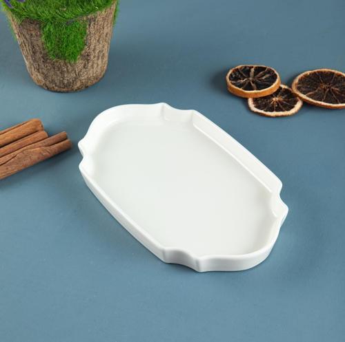 Lunar Kare Oval Servis Tabağı 20 cm