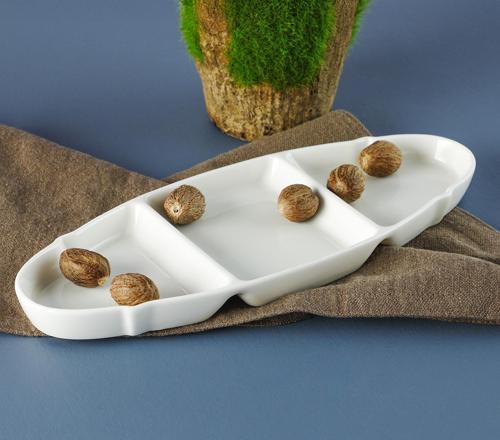 Lunar Yuvarlak 3 Bölmeli Tabak