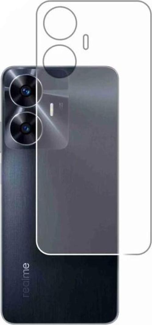Realme C55 ile Uyumlu Arka Kırılmaz MAT Esnek Nano Koruyucu