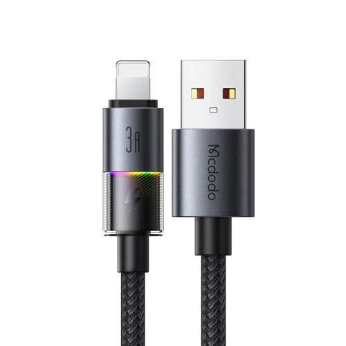 CA-8170 Usb iPhone 3A 7 Renkli LED Işıklı Şarj Data Kablosu
