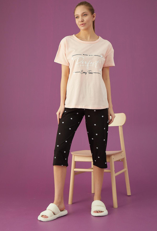 Bayan Perfect Kapri Pijama Takımı (2201-34)
