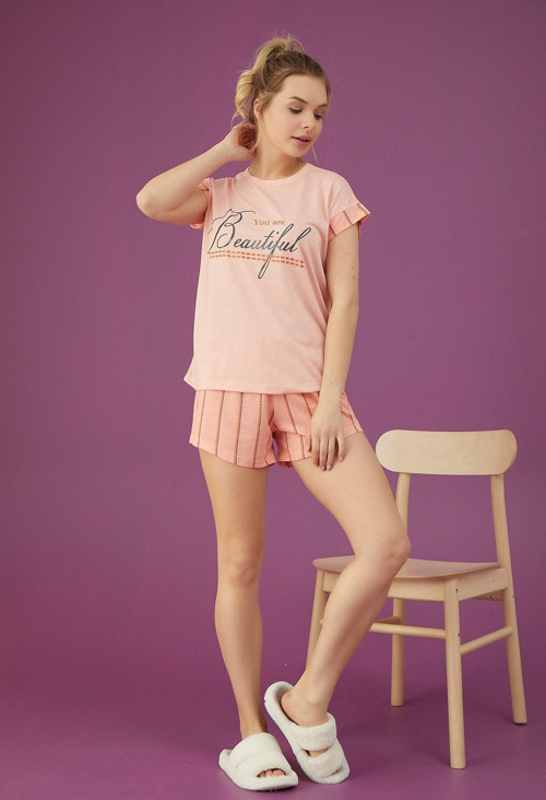 Bayan Beautiful Şortlu Pijama Takımı (3301-2)