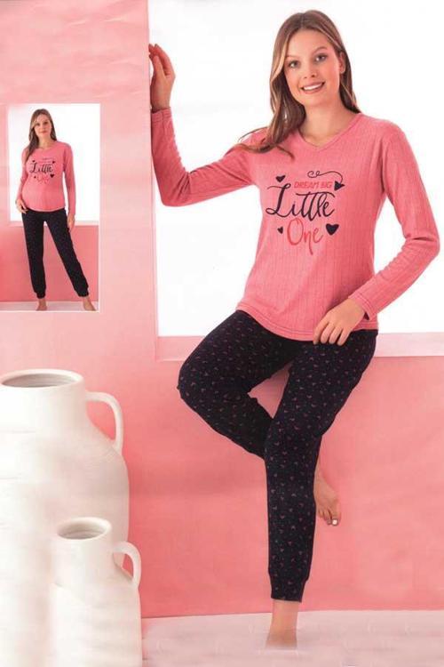 Kadın Little İnterlok Uzun Kol Pijama Takımı (8237)