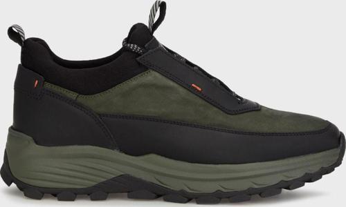 Hakiki Deri Kalın Tabanlı Sneaker Erkek Ayakkabı 152203372S6 SİYAH-HAKİ