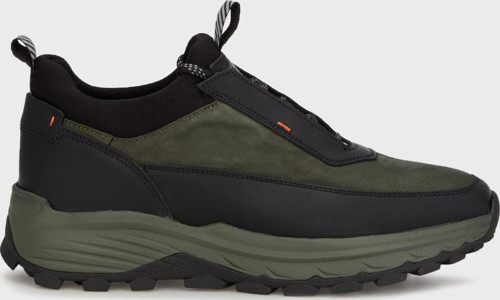 Hakiki Deri Kalın Tabanlı Sneaker Erkek Ayakkabı 152203372S6 SİYAH-HAKİ