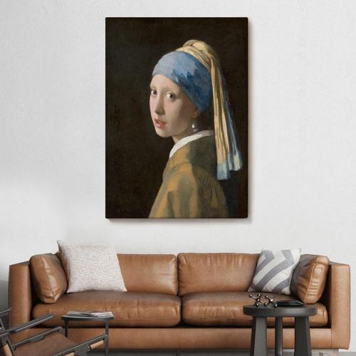 İnci Küpeli Kız Kanvas Duvar Tablosu, Ressam Johannes Vermeer -4969