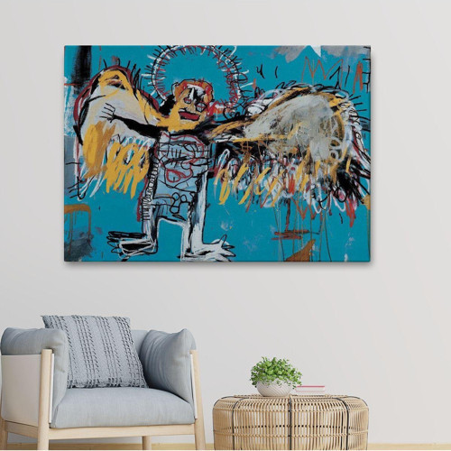 Jean Michel Basquiat'In Düşmüş Melek Eseri Kanvas Duvar Tablosu-5000
