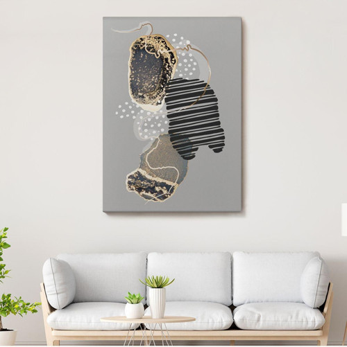 Geometrik Formda Soyut Desenler Dekoratif Kanvas Duvar Tablosu-5182