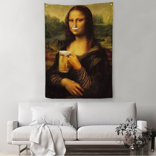Mona Lisa Duvar Örtüsü - Halısı, Olağandışı Mona Lisa -5219