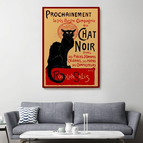 Siyah Kedi Tablosu - Le Chat Noir Theophile Steinlen-6431