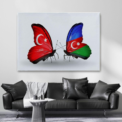 Dekoratif Kanvas Tablo-Türkiye Ve Azerbaycan Duvar Tablosu 6501